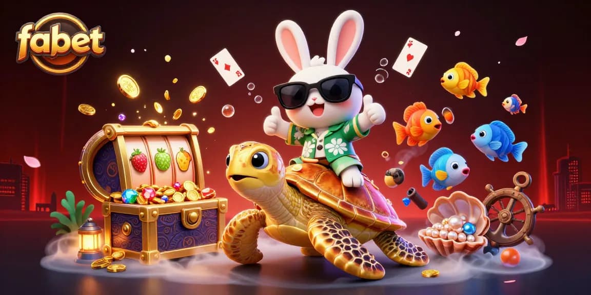 Experience the thrill of fabet with a lucky rabbit and golden turtle in action!