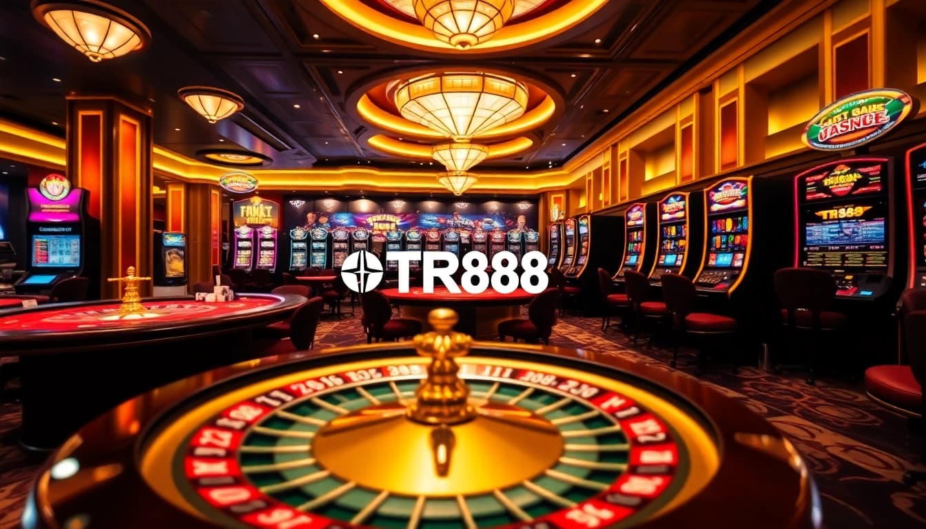 Experience the excitement of TR88 at a luxurious casino, featuring roulette, poker, and slot machines.