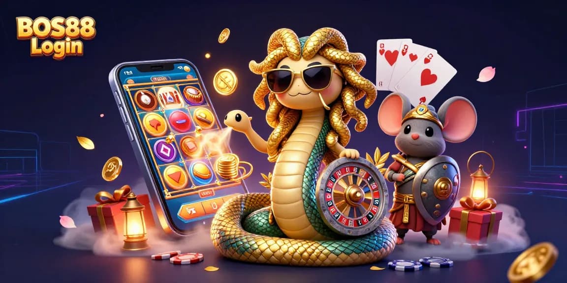 Menangkan permainan dengan BOS88 Login melalui ilustrasi kasino yang kaya dan berwarna-warni.