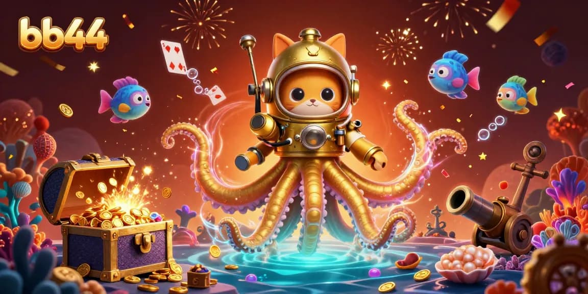 Experience the thrill of bb44 with an engaging 3D illustration of a treasure-filled ocean casino adventure.