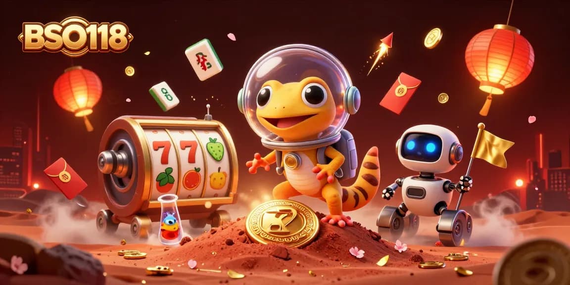 Experience thrilling wins at BSO118 with a 3D Mars casino adventure and vibrant game elements!