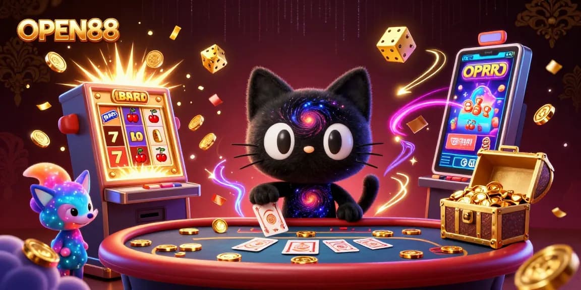 Engage in exciting games at OPEN88 with a cosmic gaming experience filled with vibrant elements.