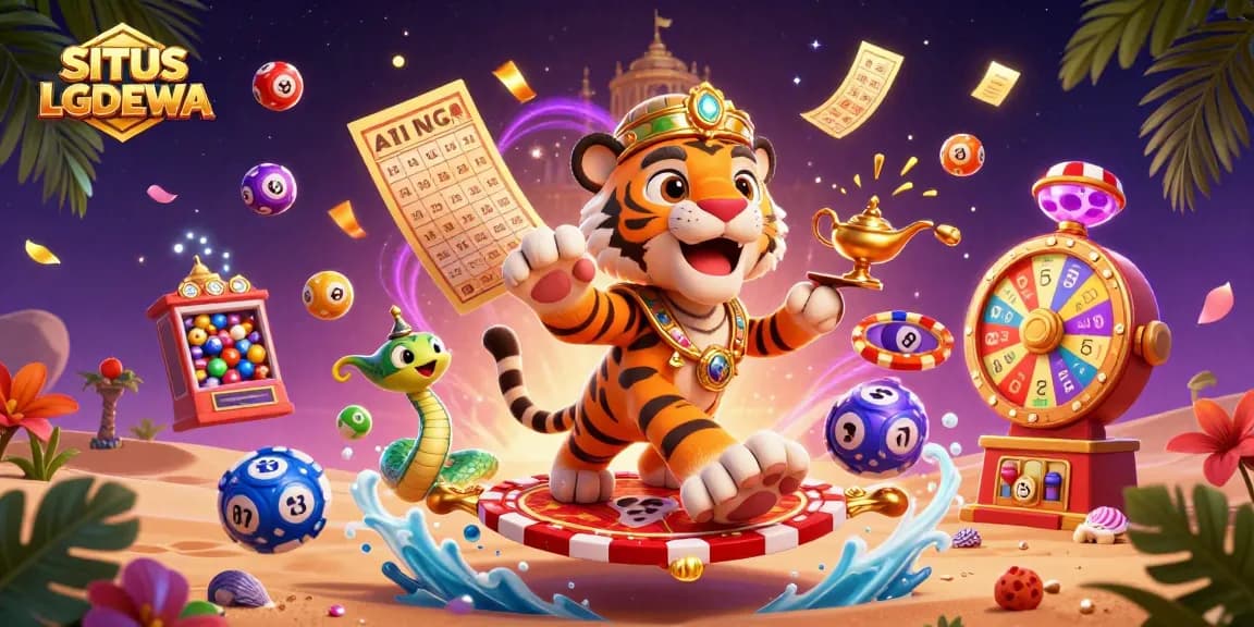 Experience excitement with SITUS LGODEWA, featuring vibrant lottery elements and magical casino scenery.