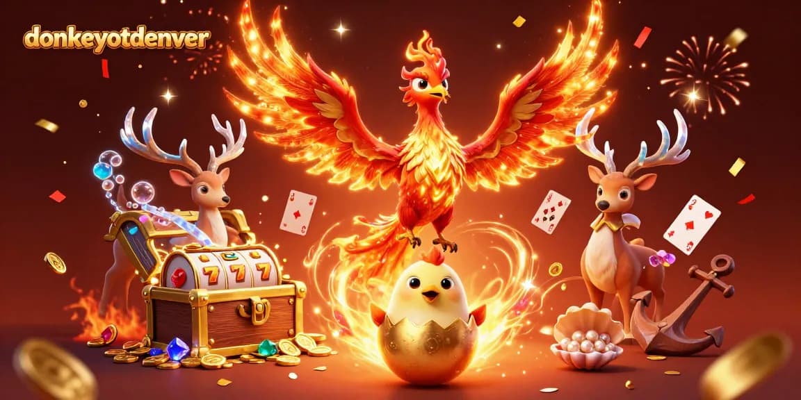 Experience exciting wins at donkeyotdenver with vibrant slot action featuring a golden phoenix and dynamic game elements.