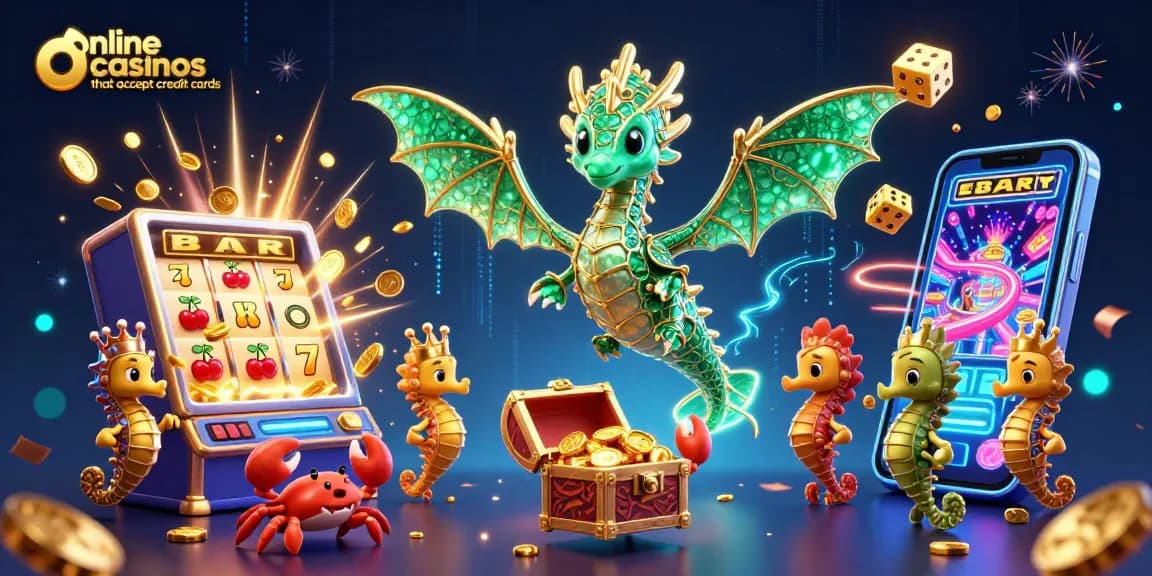 Experience the thrill of online casinos that accept credit cards with vibrant slot machines and dynamic casino elements.