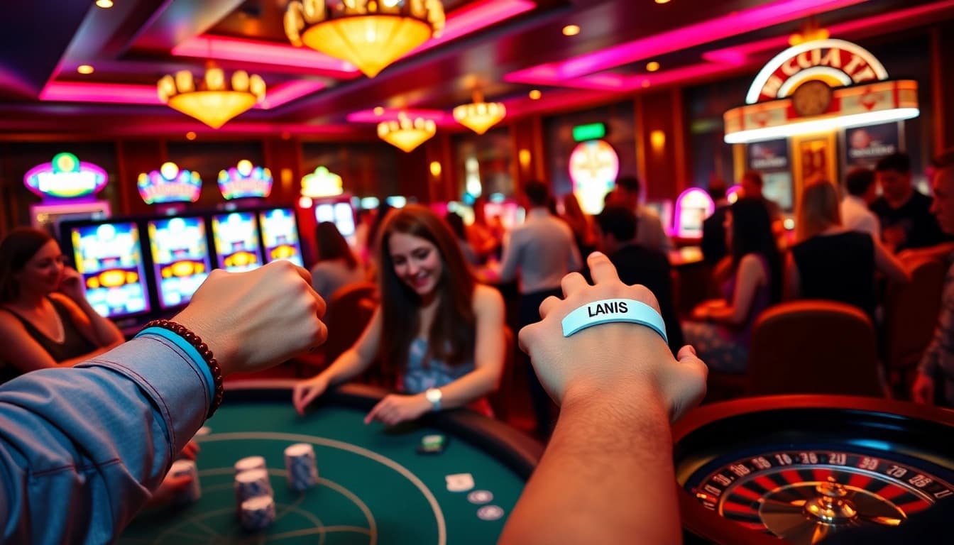 Personalizuotos apyrankes enhance user experience at the casino with excitement and luxury.