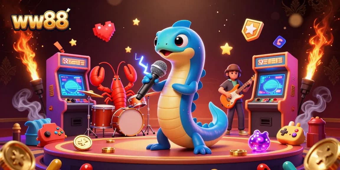 Experience the excitement of betting at ww88 with a vibrant underwater casino scene featuring dynamic musical performance and gaming elements.