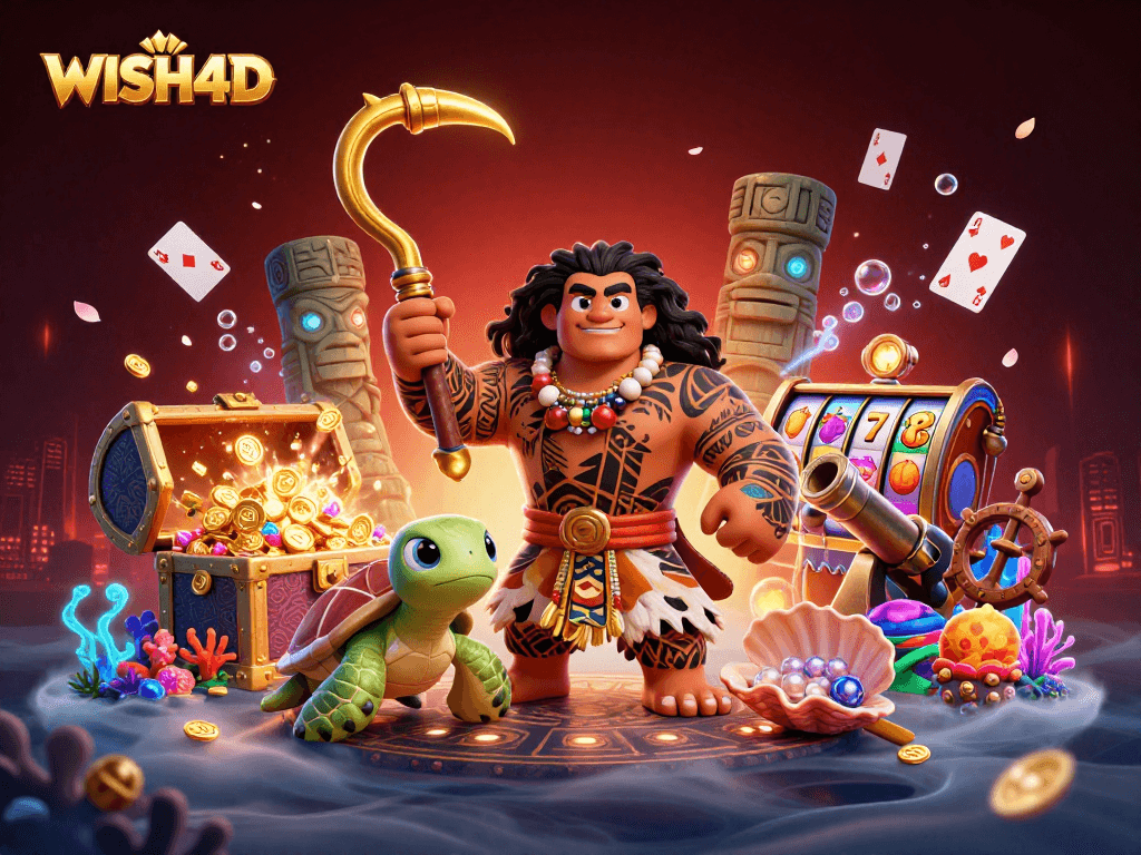 WISH4D offers a thrilling underwater adventure with vibrant characters and explosive treasures in a casino setting.