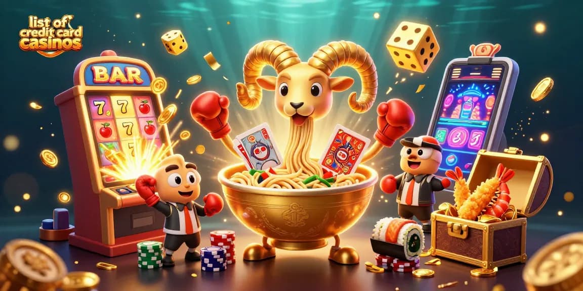 Experience the excitement with a dynamic list of credit card casinos scene full of games.