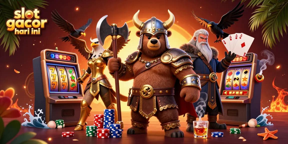Experience thrilling gaming with slot gacor hari ini featuring exciting slot reels and dynamic characters.
