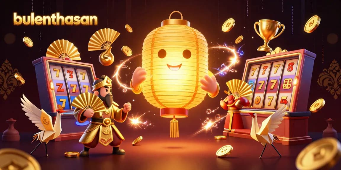 Experience the excitement of the bulenthasan casino through vibrant illustrations featuring golden elements and dynamic gaming action.