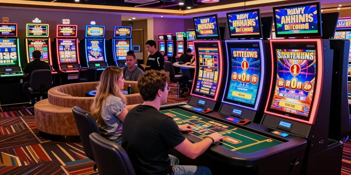 Players enjoying lively games at casinos that accept credit cards, showcasing excitement and various gaming options.