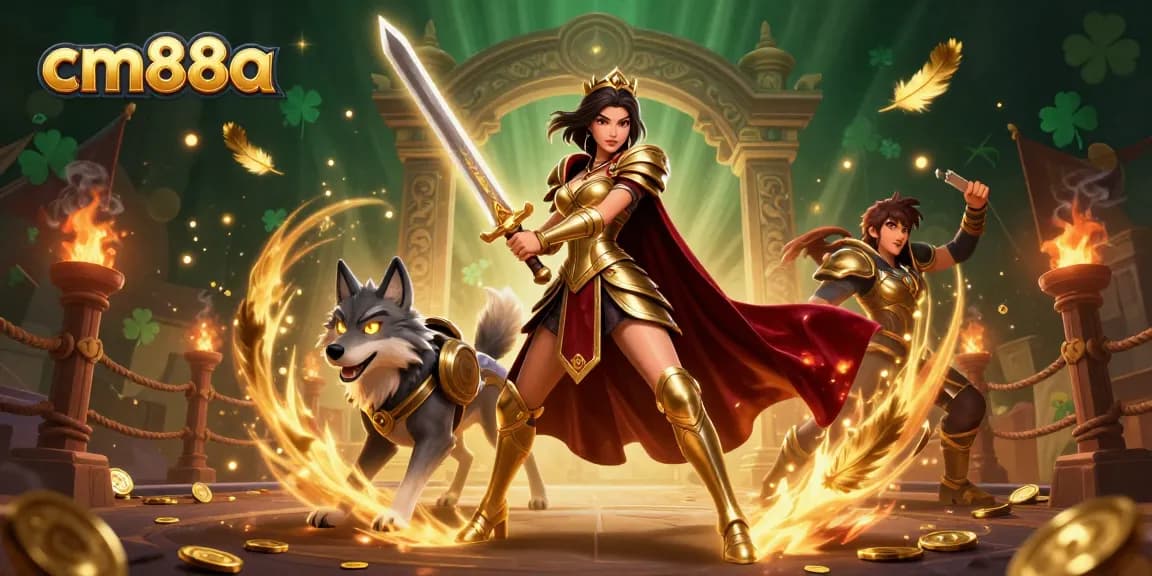 Experience thrilling gameplay with cm88a in a stunning fantasy casino scene featuring dynamic characters.