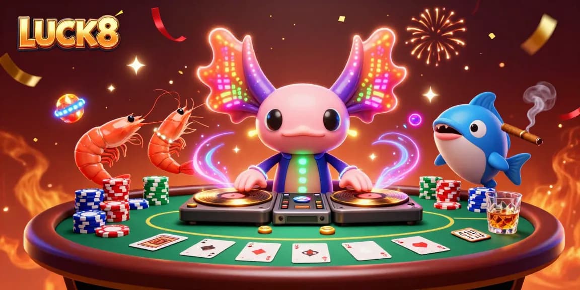 LUCK8 players enjoy vibrant poker action with colorful characters and immersive gameplay