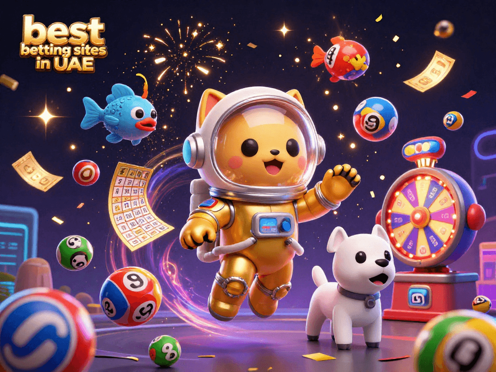 Experience excitement with the best betting sites in UAE as this dynamic scene showcases online gambling elements.
