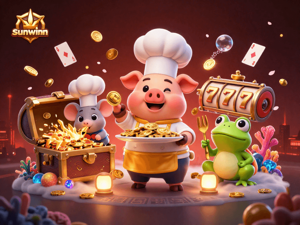 Engage in immersive gambling experiences with sunwinn's captivating casino game illustration.