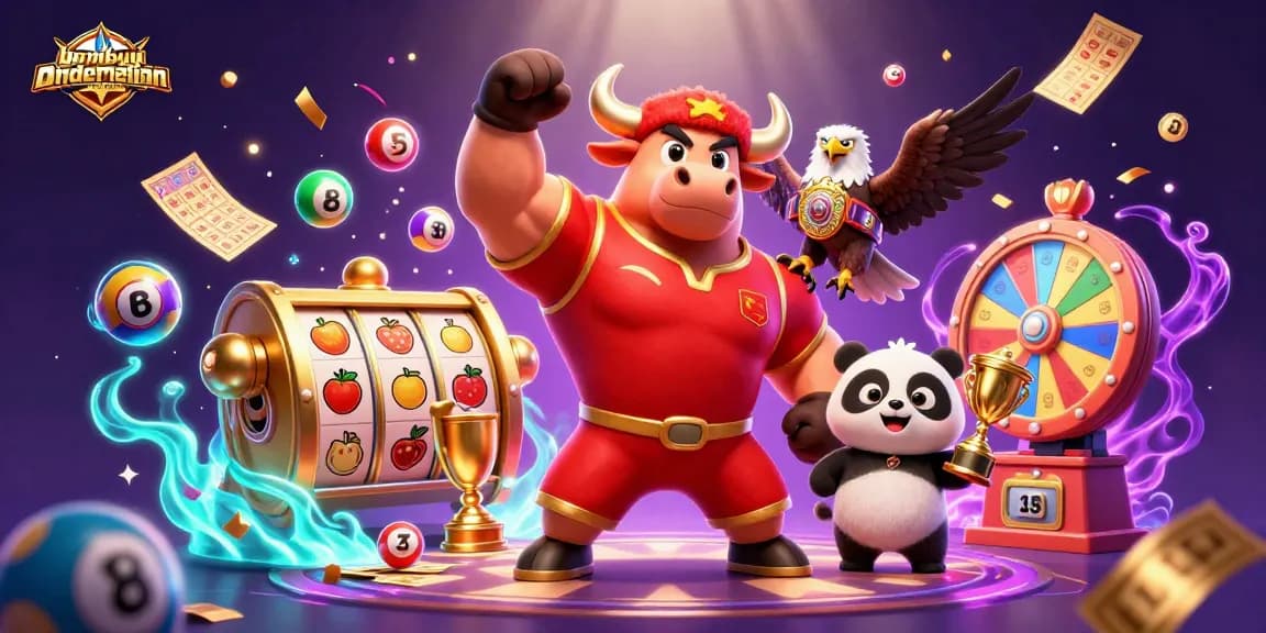 Experience thrilling gameplay with bambumodernasian's dynamic slot reels and vibrant lottery elements.
