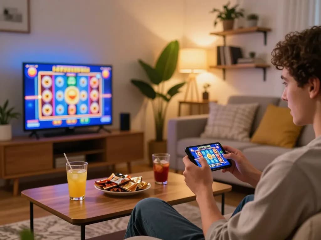 Engaging gameplay on the J188 casino app with smartphone showing exciting slots