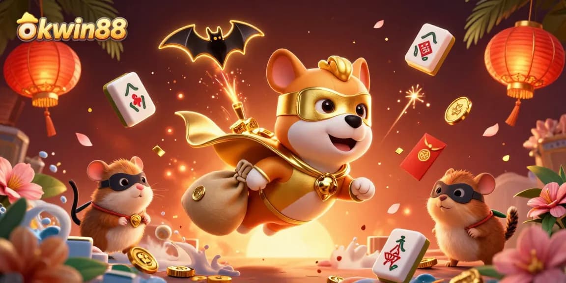 Experience thrilling gaming at okwin88 with dynamic 3D casino characters and vibrant elements.
