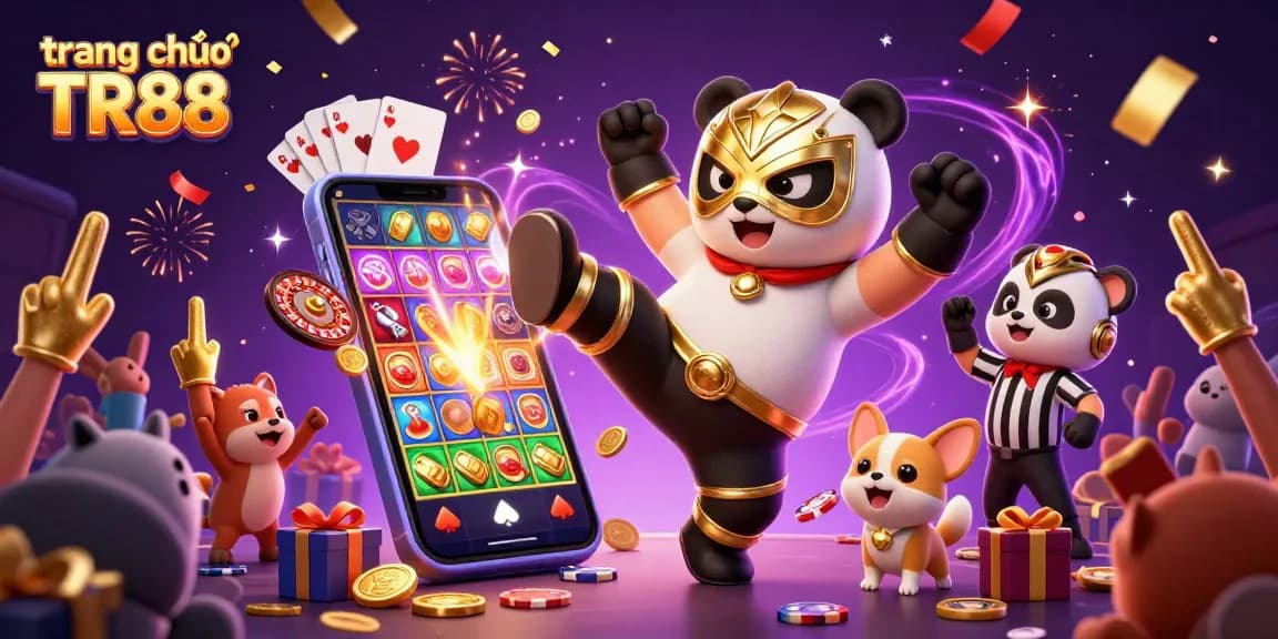 Experience thrilling action at trang chủ TR88 with a vibrant 3D casino scene full of excitement.