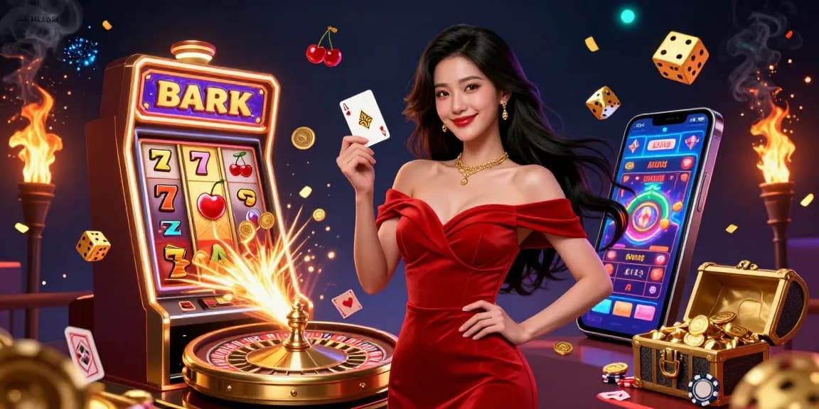 HELLO88 brings excitement to the casino with a stunning young woman by a roulette wheel.