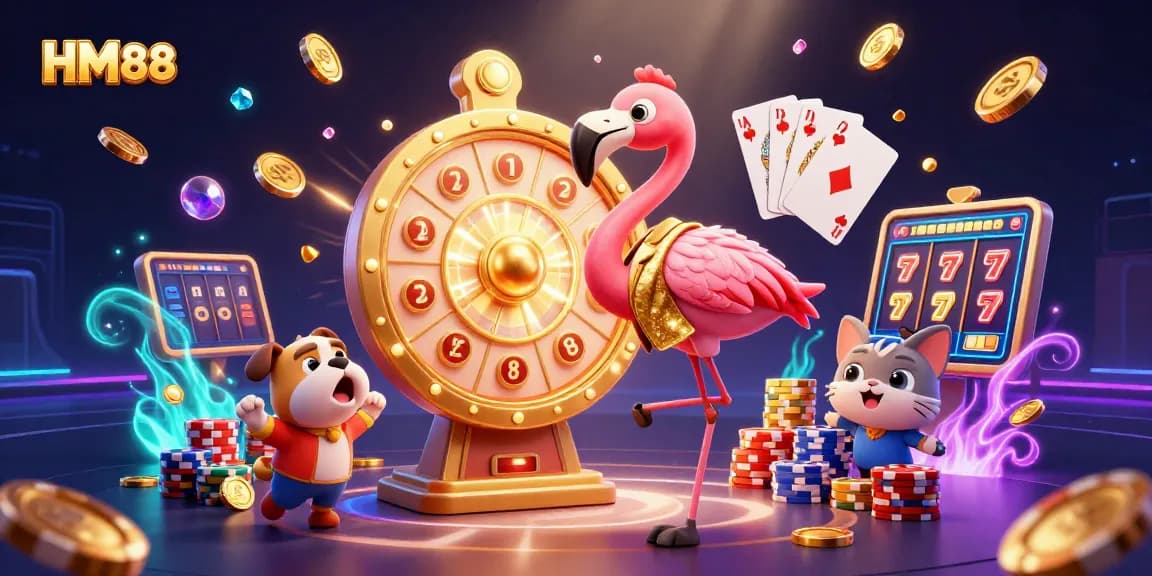 Engage with HM88 through thrilling casino action featuring exciting games and vibrant characters.