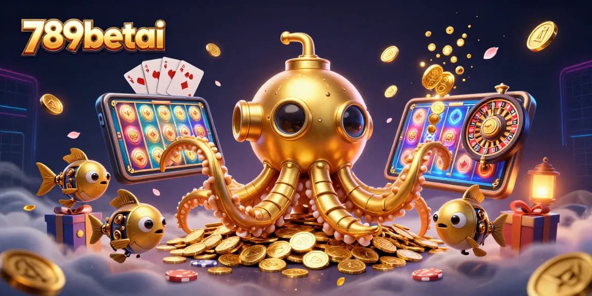 Engage with dynamic games at 789betai featuring a golden kraken submarine and exciting slot activity.