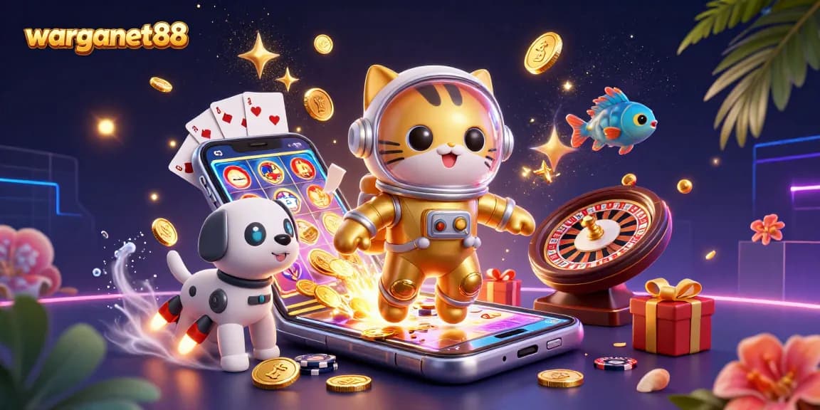 Engage with warganet88's vibrant space-themed casino adventure amidst dynamic game elements.