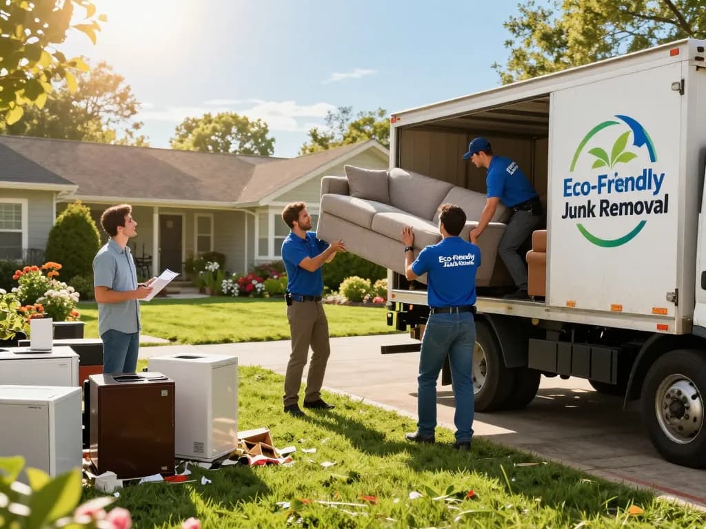 Efficient junk removal services in action, showcasing JUNK REMOVAL SERVICES with professional team clearing debris.