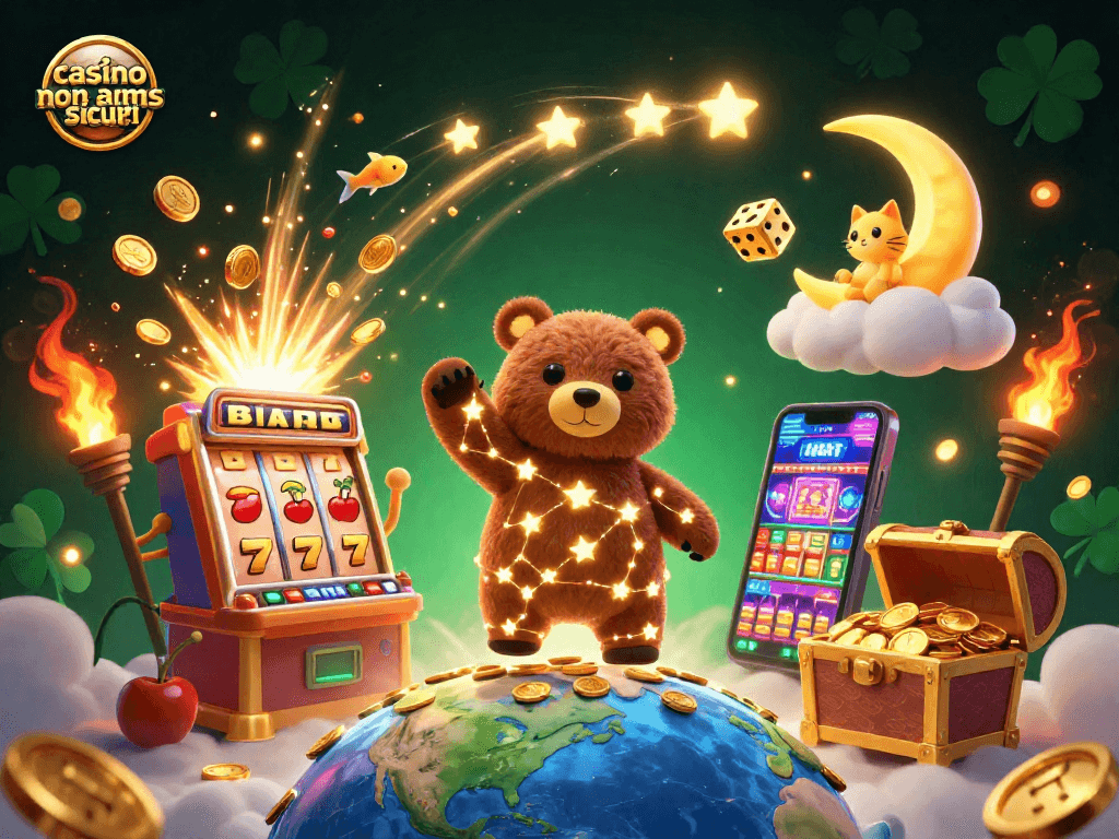 Gioca nei casino non aams sicuri e vinci con divertenti slot e simboli colorati.