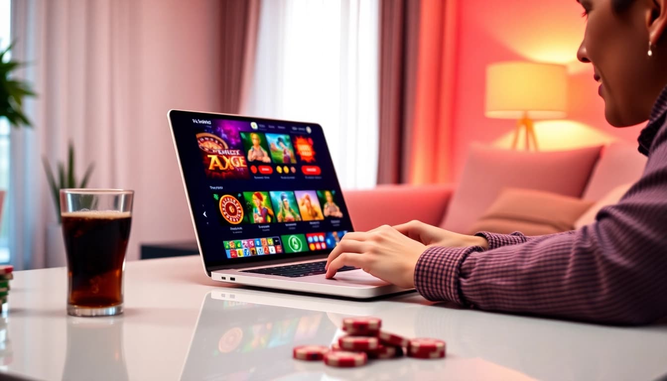 Experience the excitement of 58ee's online casino games in a modern home setting.