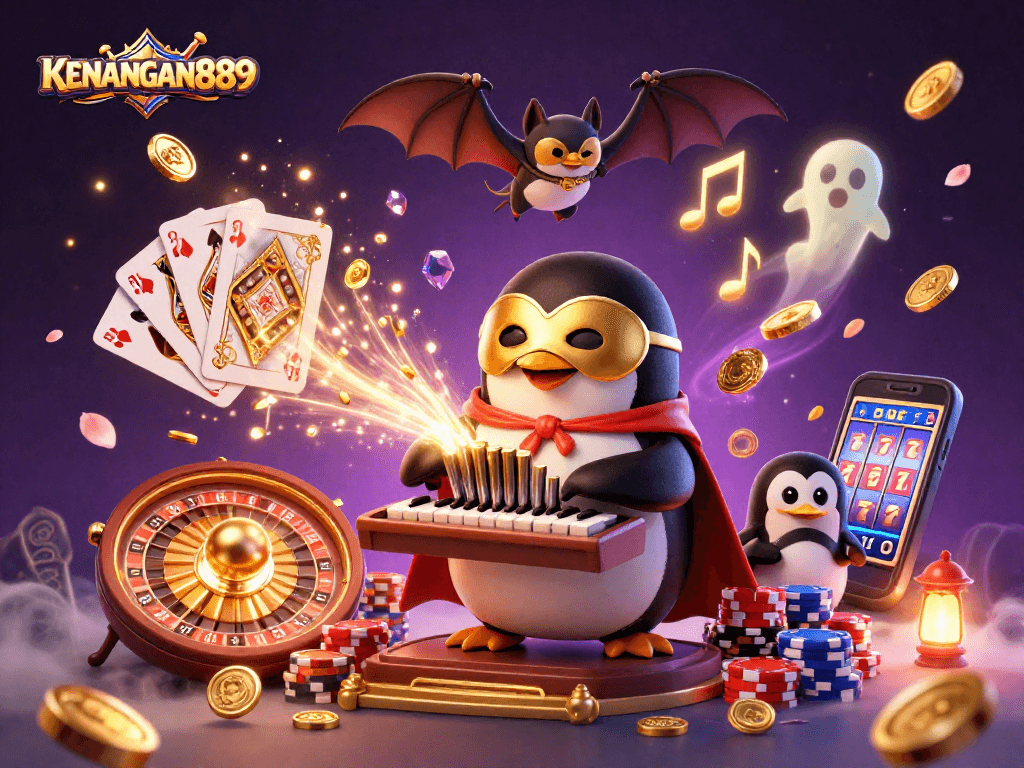 Experience winning gameplay in KENANGAN889 with a vibrant casino scene and fantastic elements.