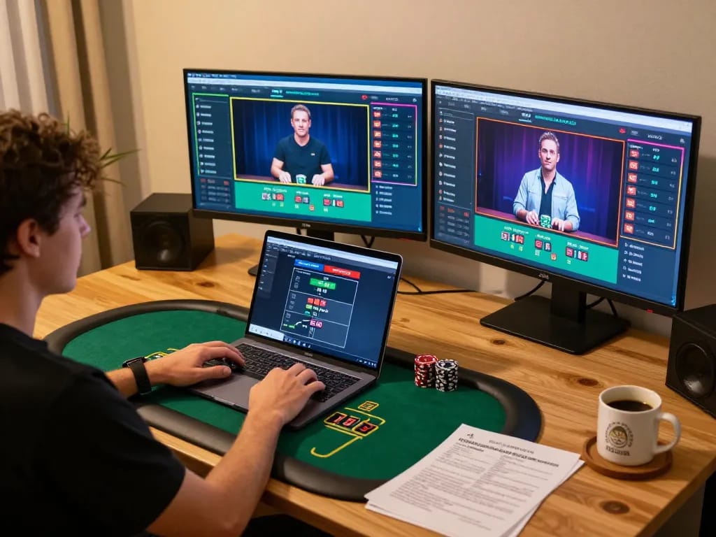 Play strategic blackjack at 88aa in a cozy home gaming setup with live dealer.