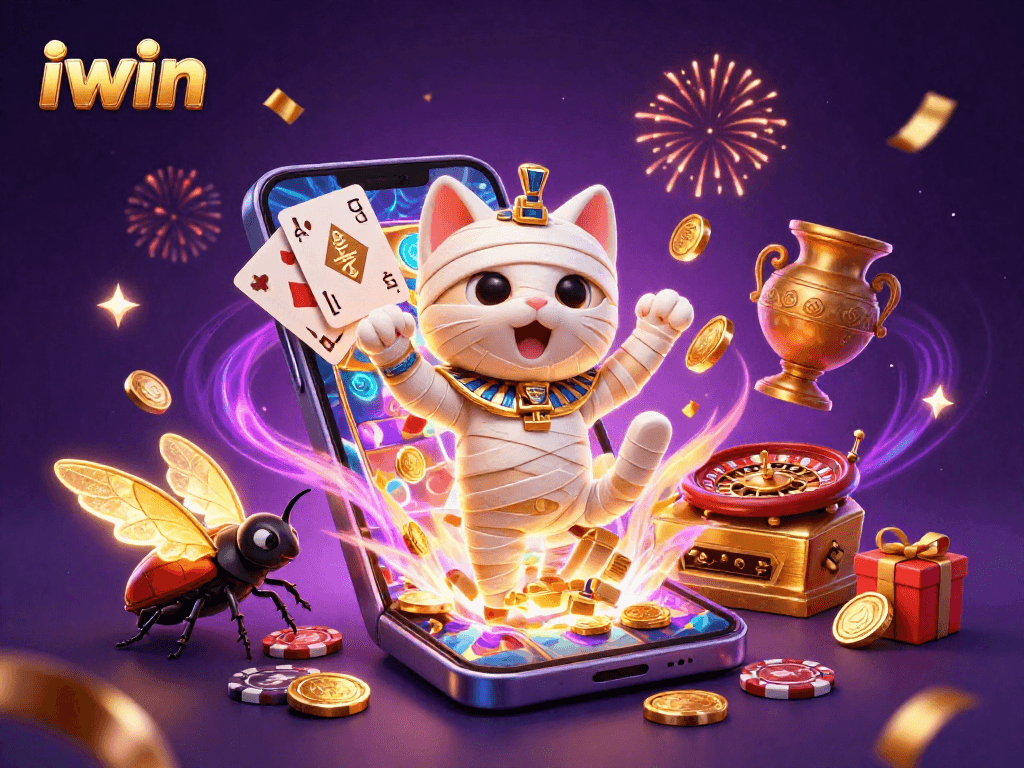 iwin players spinning reels and winning with a dazzling Egyptian casino theme.