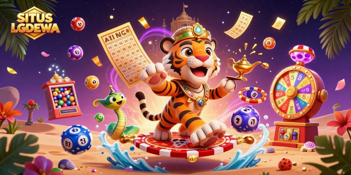 Experience excitement with SITUS LGODEWA, featuring vibrant lottery elements and magical casino scenery.