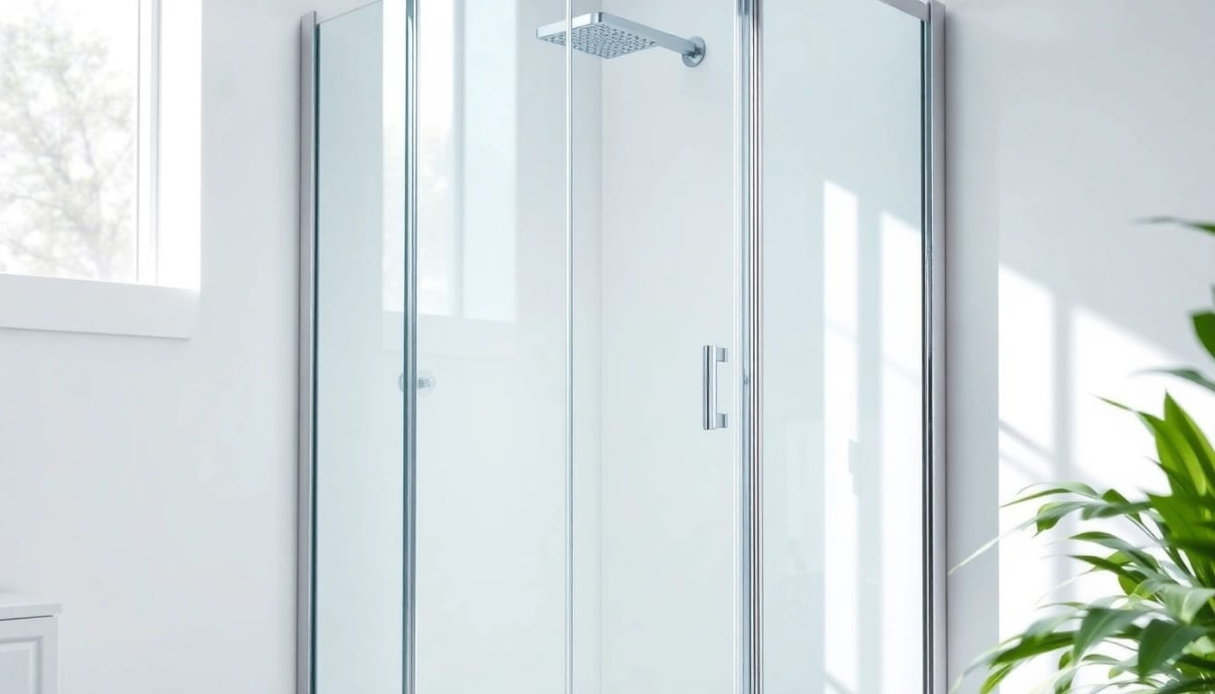 Genießen Sie die stilvolle duschkabine 80x80 eckeinstieg mit eleganten Glaswänden und modernen Armaturen.