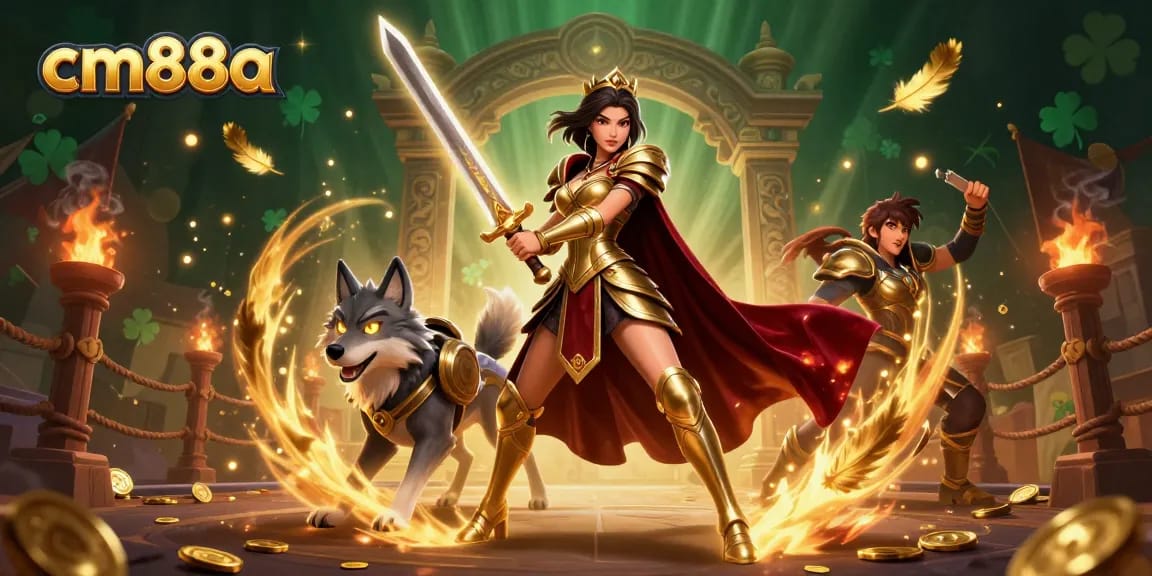 Experience thrilling gameplay with cm88a in a stunning fantasy casino scene featuring dynamic characters.