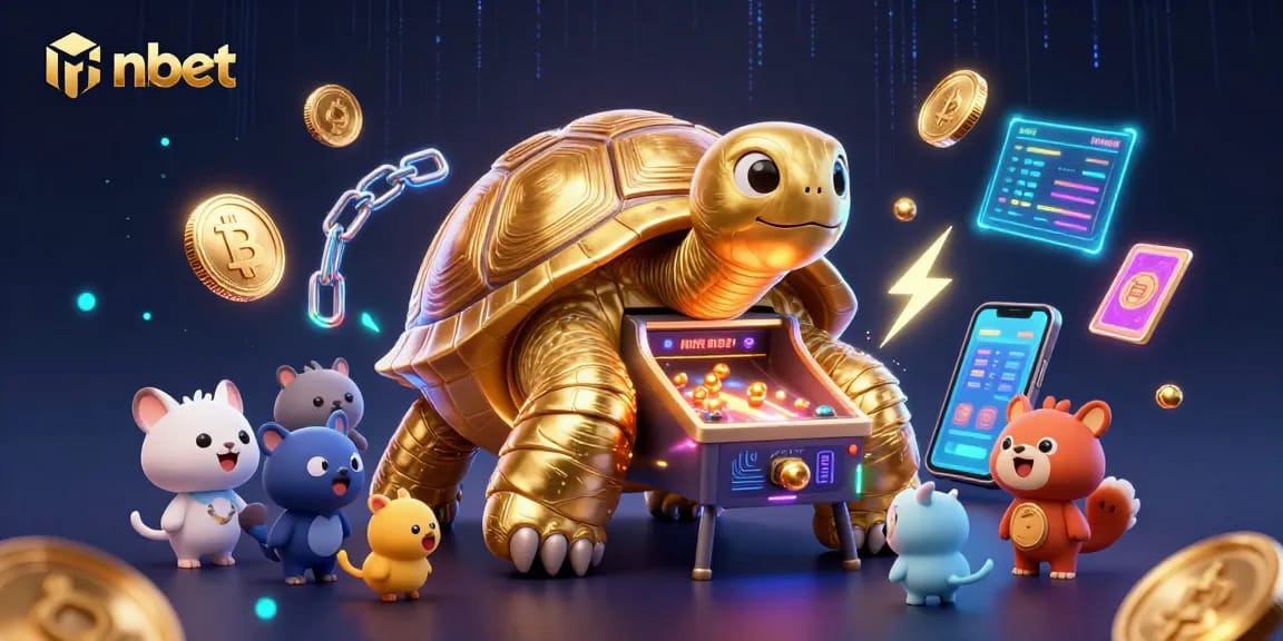 Play with nbet at this vibrant crypto casino scene featuring engaging elements