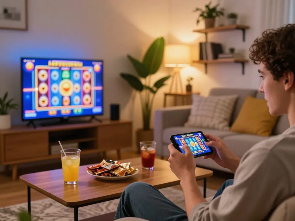 Engaging gameplay on the J188 casino app with smartphone showing exciting slots