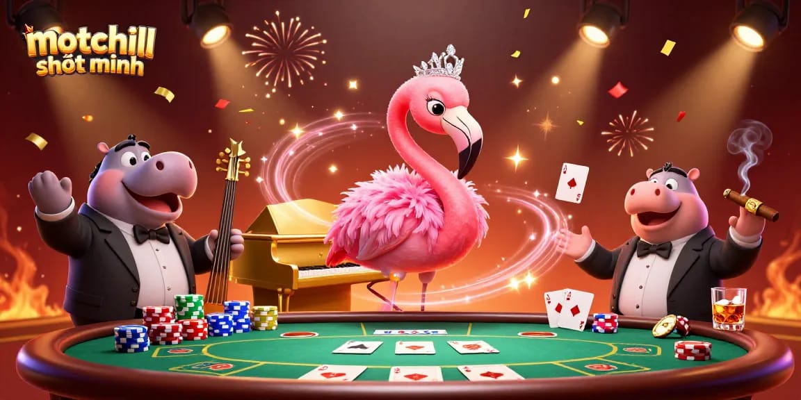 Win big with the vibrant motchill thuyết minh themed casino scene featuring lively 3D characters.