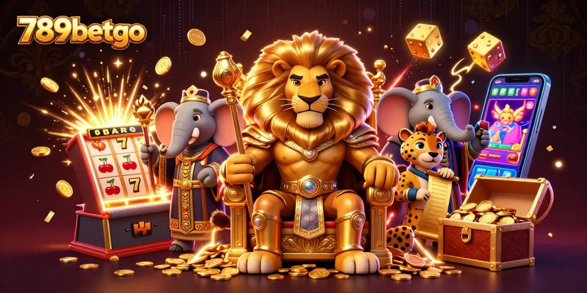 Experience thrilling action at 789betgo with our dynamic jackpot explosion and royal themes in a stunning illustration.