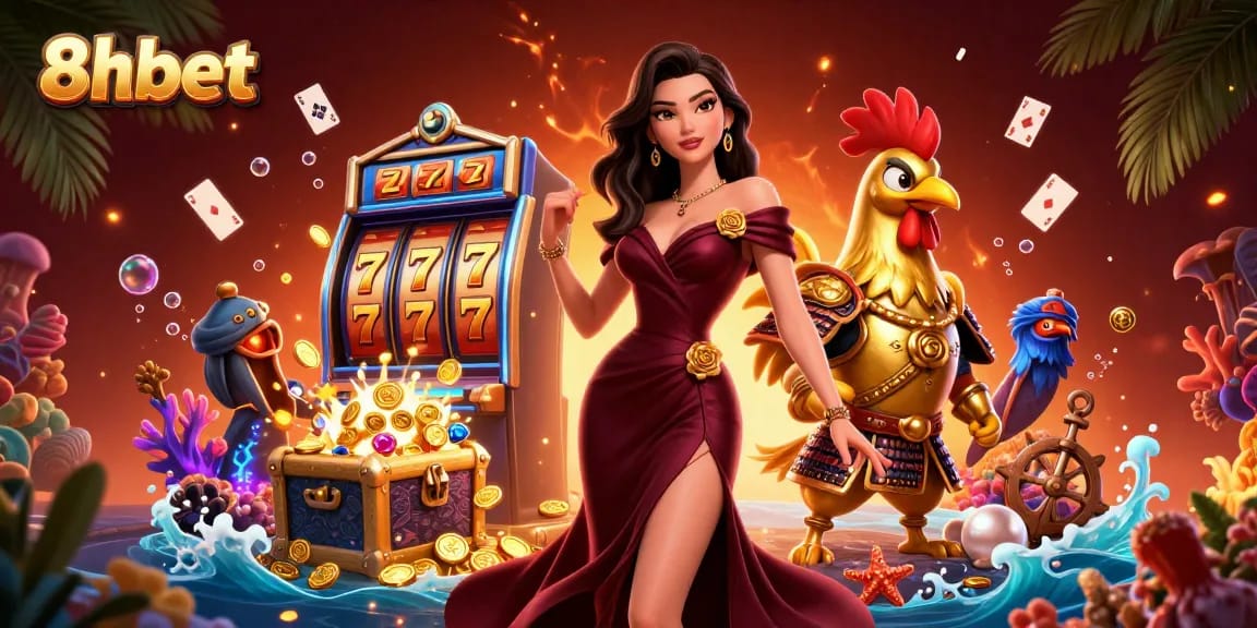 Experience thrilling jackpots with 8xbet's dynamic gaming scene featuring a glamorous duo.