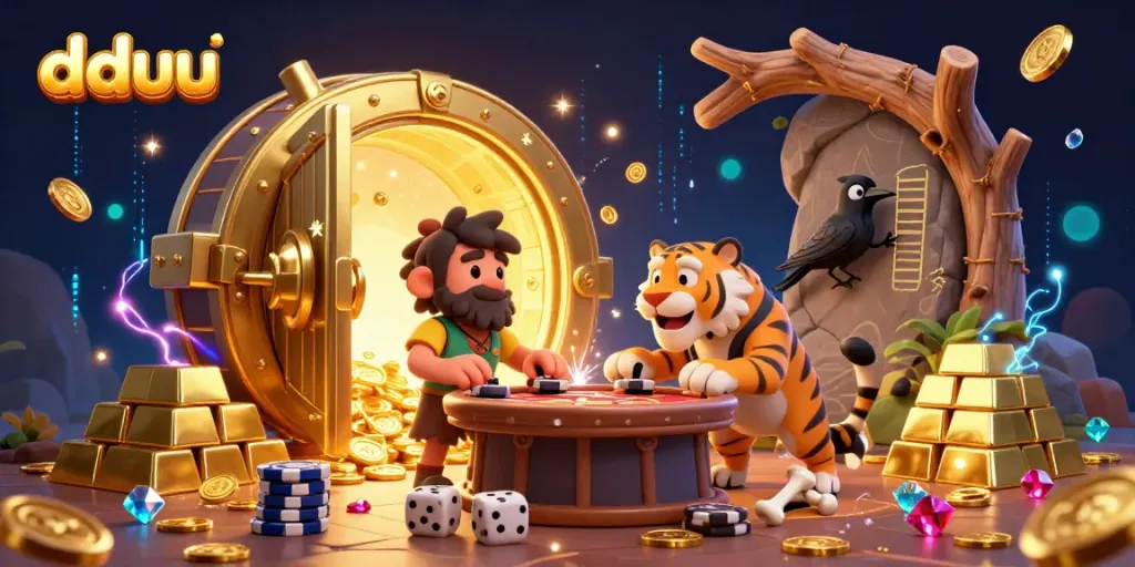 Experience the thrilling dduu casino with vibrant characters and a wealth of treasures in a prehistoric setting.