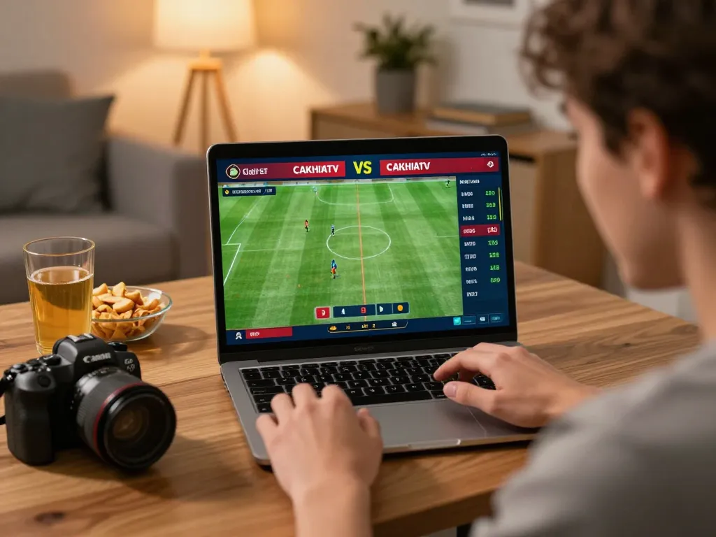 Betting on CAKHIATV during a live football match with real-time odds and excitement.