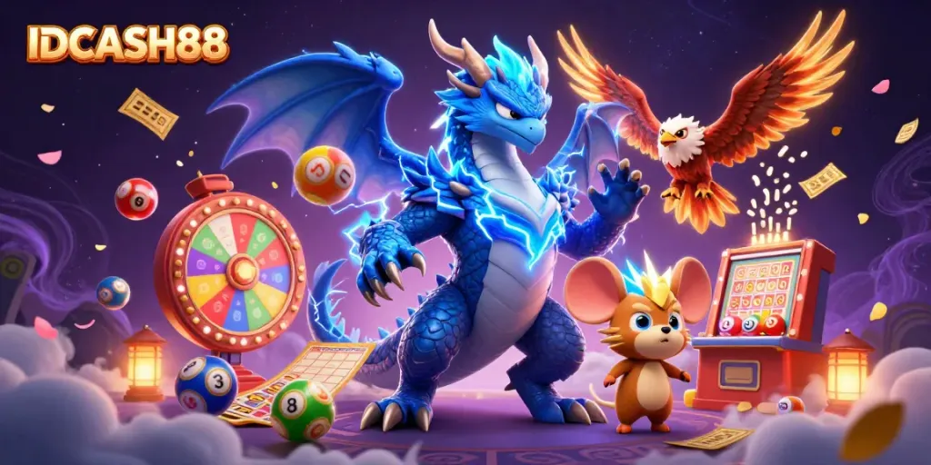 Join IDCASH88 for thrilling gameplay featuring slot dragons and dynamic casino elements.
