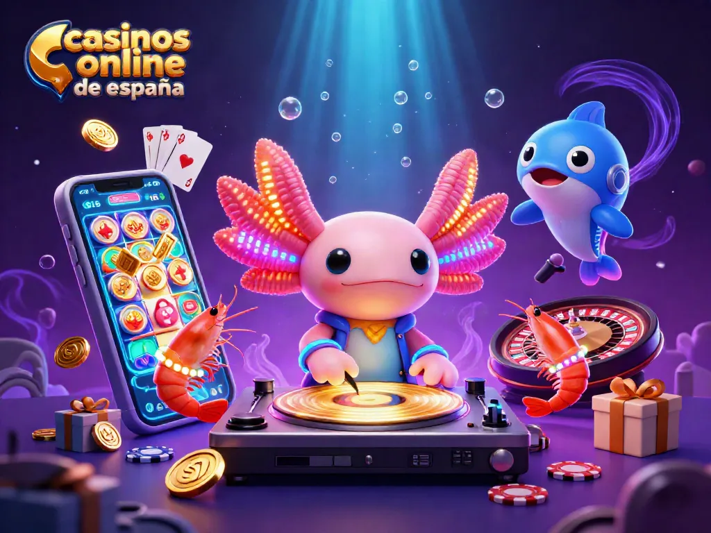 Descubre casinos online de España mientras juegas con divertidos personajes de un colorido mundo acuático.
