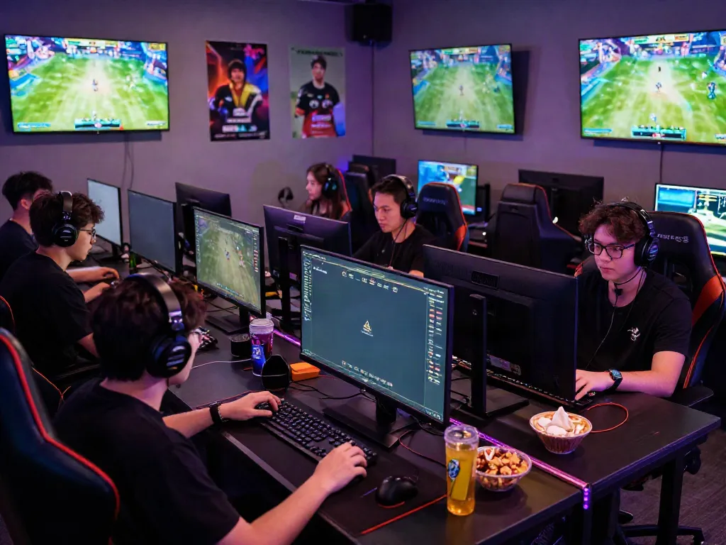 Engaged players participating in dynamic esports gaming at ku88, showcasing excitement.