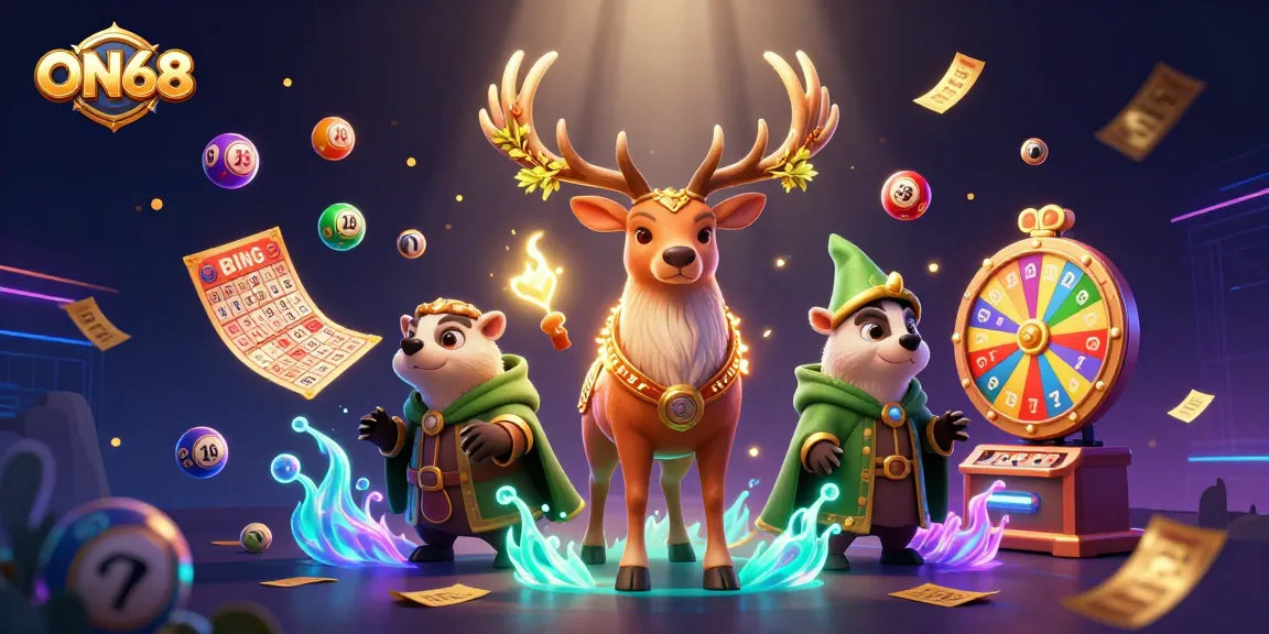 Join the excitement at ON68 with colorful lottery elements and magical characters!