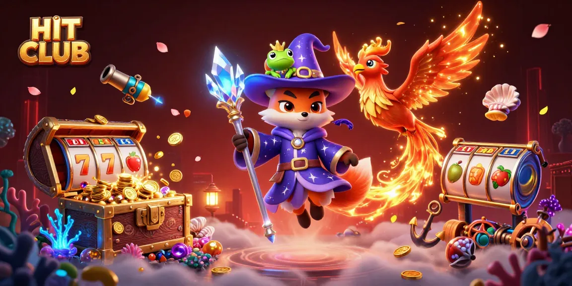 HIT CLUB: Win big with the magical wizards, slot reels, and golden treasures!