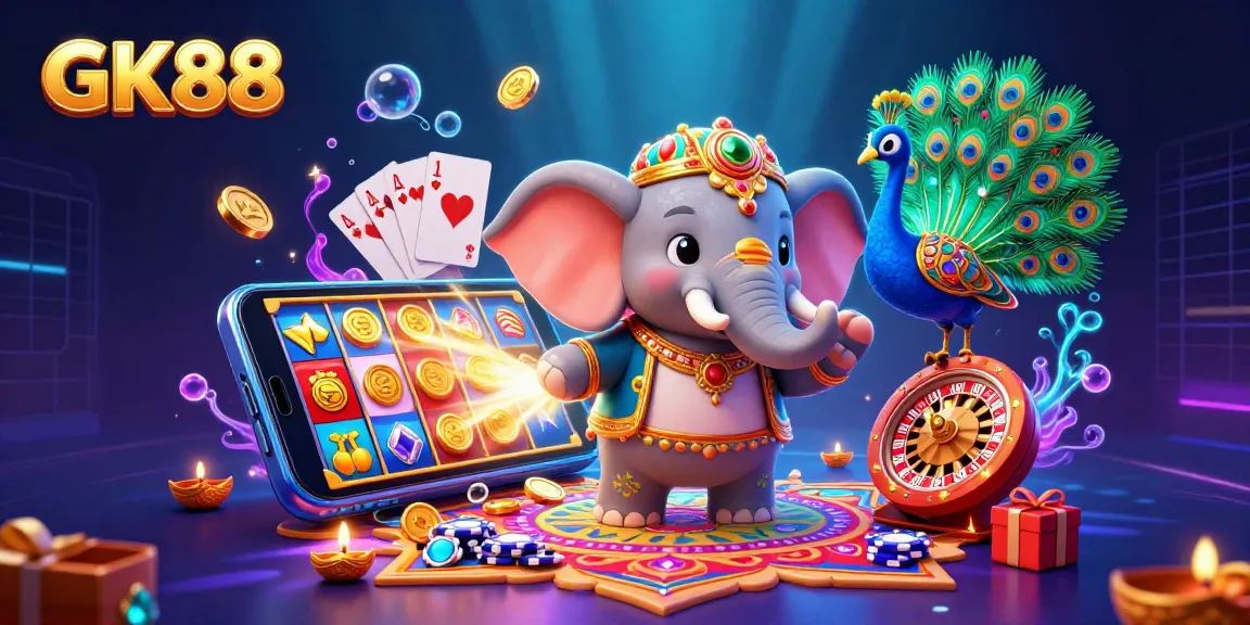 Experience GK88's vibrant slot game world with colorful characters and dynamic gaming elements.